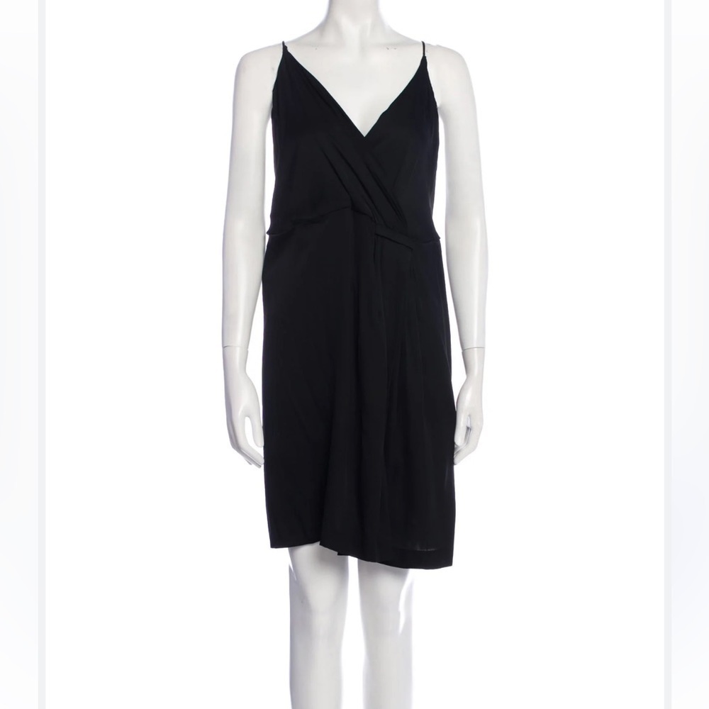 LIKE NEW Diane Von Furstenberg Black Silk Mini Strappy Dress Size 6